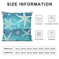 thumbnail image 5 of Creowell Starfish Pillow Case Cover,Coastal Sea Creature Soft Cushion Cover Reversible Print,Farmhouse Blue Wooden Stripes Decorative Throw Pillow Cover ,Multi-Size, 5 of 5