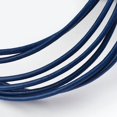 thumbnail image 2 of 100ms Cowhide Leather Cord Leather Jewelry Cord Jewelry Making Material Round Dyed Blue 2mm, 2 of 2