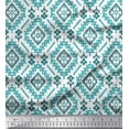 thumbnail image 1 of Soimoi polyester Crepe Fabric Ethnic Ikat Print Sewing Fabric Yard 42 Inch Wide, 1 of 3