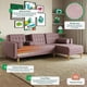 thumbnail image 3 of Sala Modular Reversible Makora Tyson Con Memory Foam, Color Palo De Rosa, Lino Respaldo Reclinable De 3 posiciones., 3 of 8