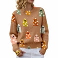thumbnail image 6 of Certgust Usa Sweatshirt Under $15 Womens Halloween Graphic Print Long Sleeve Knit Pullover Sweater with Cozy Seasonal Style, 6 of 9