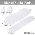 thumbnail image 2 of 100 Pieces Transparent Double-Sided Tape Stickers, Includes 50 Pieces Round Adhesive Sticker and 50 Pieces Square No Traces Stickers for Decorations, Toy, Picture, Dashboard, Windshield, Wall, Tile, 2 of 7