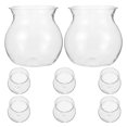thumbnail image 2 of Miangastore 8Pcs Clear Hydroponic Plant Pot For Desk Bookshelf Unbreakable Terrarium Plant Holders For Home Decor Creative Micro Landscape Tank For Succulent Planter, 2 of 9