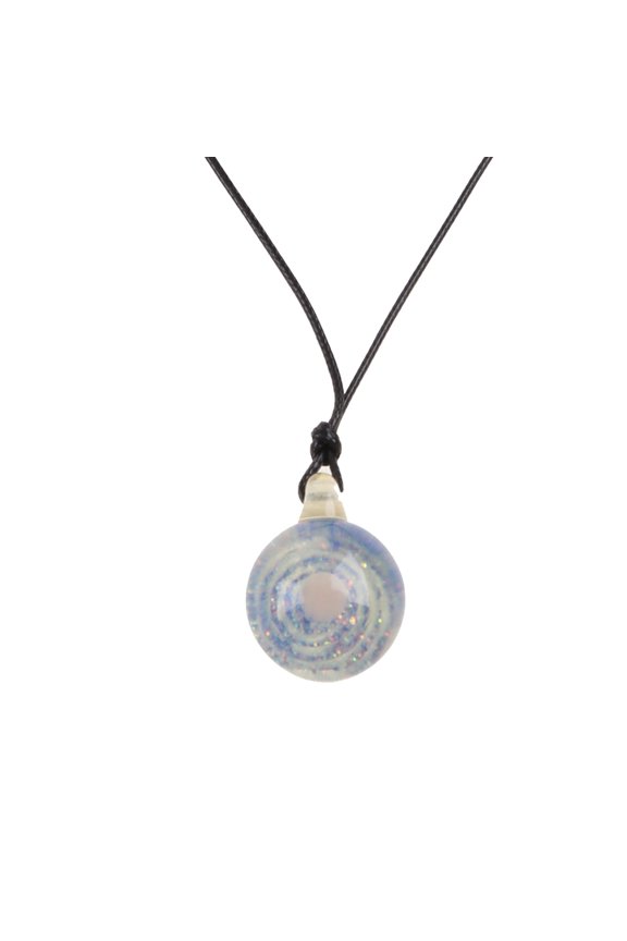 Galaxies Planet Round Pendant Necklace Landscape Glass Art Necklace Fashion Statement Jewelry for Men Women