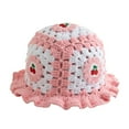 thumbnail image 3 of Women's Crochet Bucket Hat with Strawberry Design Summer Fashion Sun Hat, 3 of 5