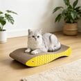 thumbnail image 6 of Cat Scratcher Cardboard with Premium Scratch Textures Design, Durable, Yellow, 6 of 6