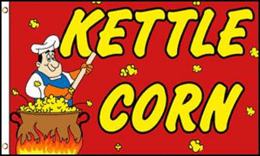 LuxMart Kettle Corn Flag Store Sign Business Advertising Banner Pennant 3x5 
