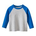 thumbnail image 4 of REDARER Kids Long Sleeve Raglan Tee Crew Neck Color Block Pullover Soft Casual Top for Autumn Everyday Wear,1-2 Years, 4 of 4