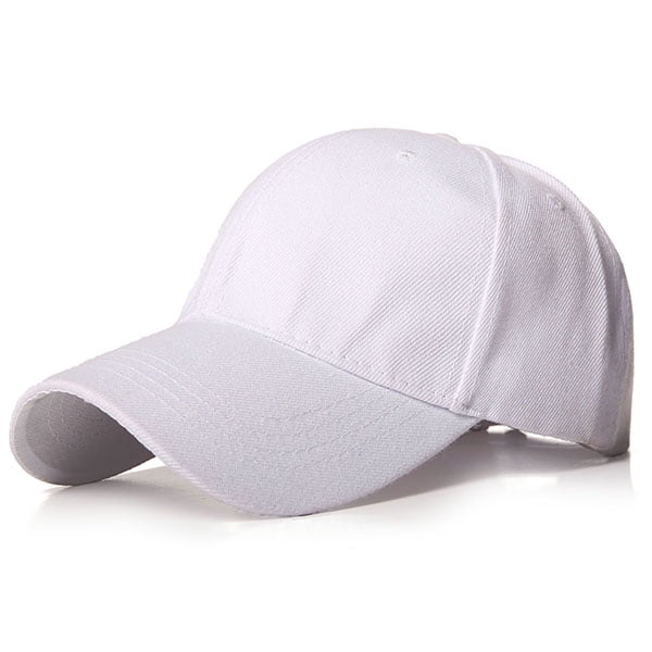 Men Women Multiple Colour Baseball Cap Peaked Cap Solid Color Adjustable Unisex Spring Summer Dad Hat Shade Sport Baseball Cap,White,Adjustable