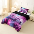 thumbnail image 2 of Erosebridal Speed Sports Car Twin Comforter Sets for Kids Boys Girls, Racing Car Bedding Set, Black Reversible, 1 Comforter and 1 Pillowcase, 2 of 6