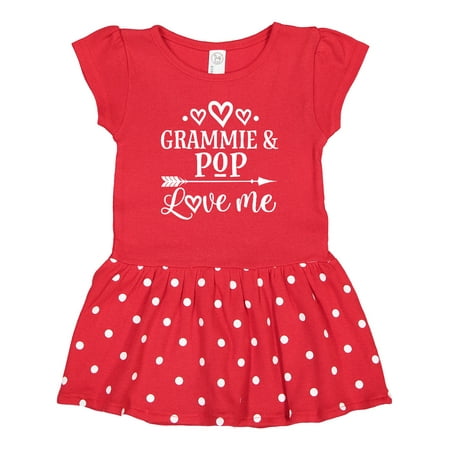 

Inktastic Grammie and Pop Love Me Gift Baby Girl Dress