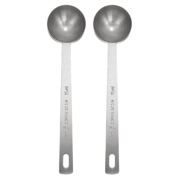Uxcell 2pcs Single Measuring Spoon 1tbsp (3tsp, 15ml) Stainless Steel Spoon, Silver