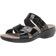 Clarks 26152965: Women's Alexis Art Black Synthetic Patent Sandal