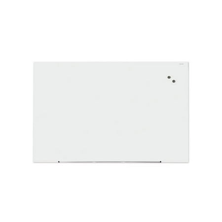 Universal UNV43204 Frameless 72 in. x 48 in. Magnetic Glass Marker Board - White