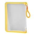 thumbnail image 2 of Mesh Zipper Pouch, Heavy Duty Transparent Lightweight Plastic File Folders, A4 Size Document Organizer Accessories, Storage Bag for Office and School Supplies (Yellow) 12.77x9.04", 2 of 9