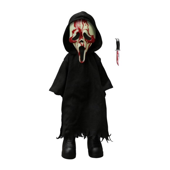 Mezco Living Dead Doll: Scream Bloody Glow-in-The-Dark Ghostface, 10"