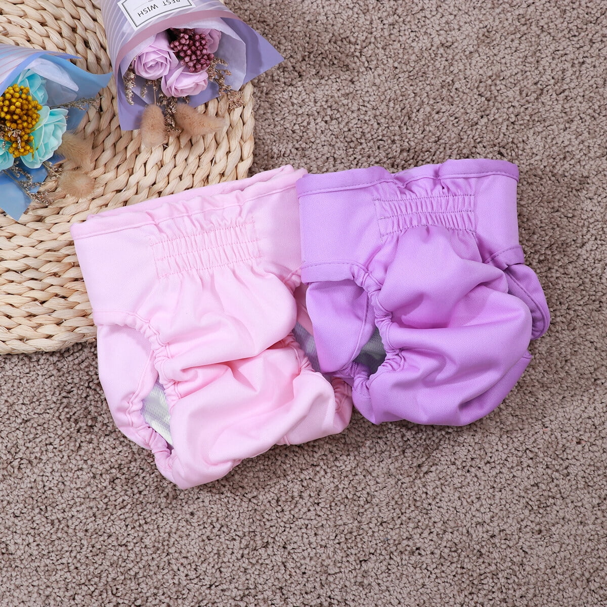 UKCOCO Dog Diaper Pet Female Dog Diaper 2Pack Cotton Incontinence Protection