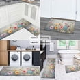 thumbnail image 6 of Spring Wild Flowers Vintage Floral Kitchen Rug 2 Piece Cushioned and Non-Skid Washable Floor Backing Mat for Home Kitchen Decor or Office 17x29+17x47 Inch, 6 of 7