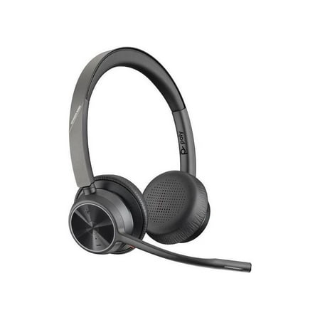 UPC: 0017229174283 | Poly – Voyager 4320 UC Wireless Headset (Plantronics) – Headphones with Boom Mic – Connect to PC/Mac via USB-A Bluetooth Adapter Cell Phone via Bluetooth) Zoom & More