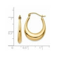 thumbnail image 2 of 14k Yellow Gold Polished Hoop Earrings - 1.6 Grams - Measures 13x4mm Wide, 2 of 2