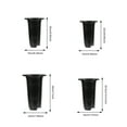 thumbnail image 2 of OULII 4pcs Flower Container Flower Pots For Indoor Plants Black Tall With Holes, 2 of 8