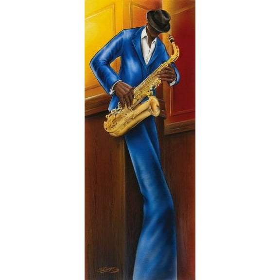 Poster Print Slim Magrini The Saxophone Player 12x36