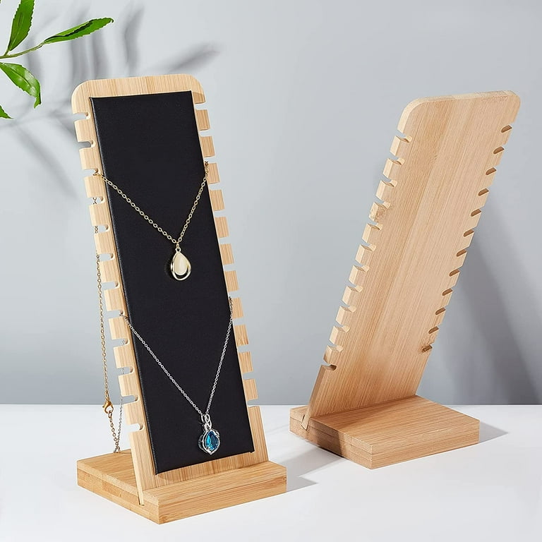 Expositor Para 12 Collares Soporte De Madera Bambú Para Exhibición Joyería  con Ofertas en Carrefour