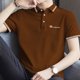 thumbnail image 1 of Casual Hombres Polo Camiseta Liso Cuello De Gran Tamaño De Manga Corta Polo:cod & Ready Stockpangjing, 1 of 4