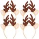 thumbnail image 1 of KAKOWELY 4 diademas navideñas de astas, cuernos de ciervo, lindas diademas navideñas, 1 of 5