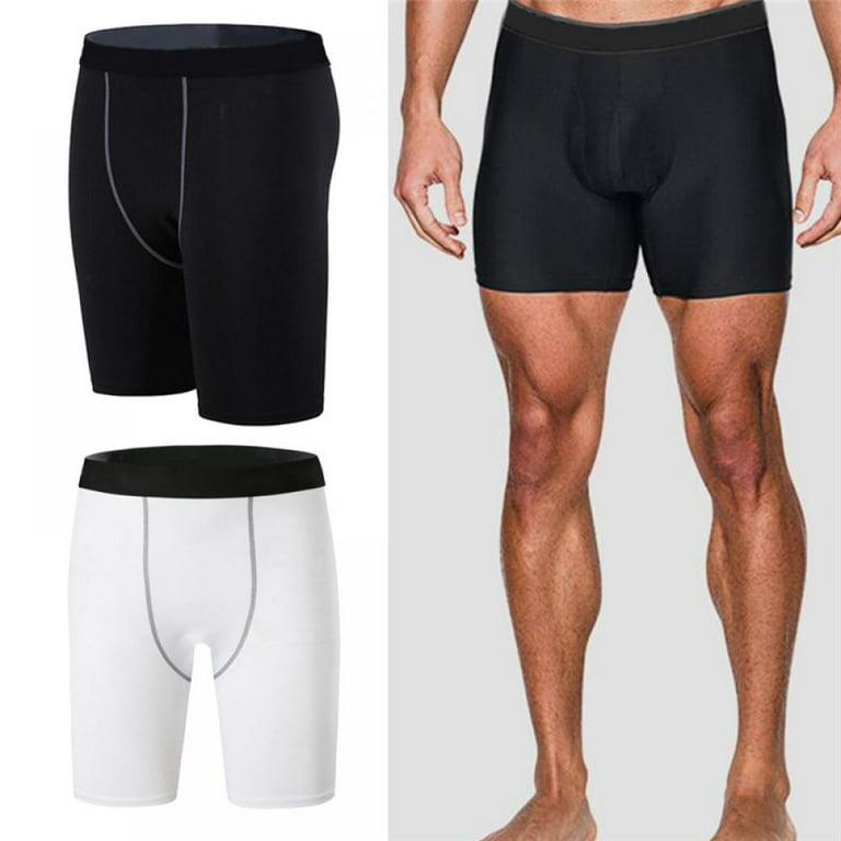 Men Compression Short Running Tights Men's Quick Dry Gym Fitness Sport  Leggings Running Shorts Male Underwear Sport Shorts,Black XL 