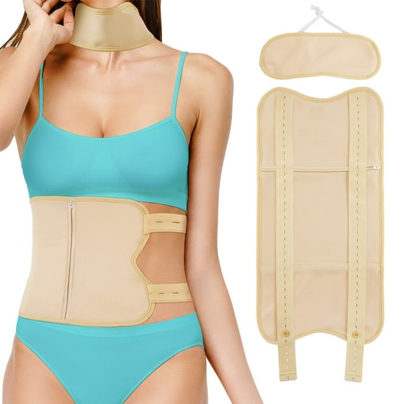 Aliver Castor Oil Wrap Pack for Waist & Neck. Premium Organic Cotton Massage Oil Wrap, Machine Washable (Castor Oil Not Included)