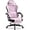 Pink, variant on Dowinx Gaming Chair, Fabric Gaming Chairs for Adults with Pocket Spring Cushions and Lumbar Support, Ergonomic Massage Computer Chair with Footrest for Big and Tall, Pink
