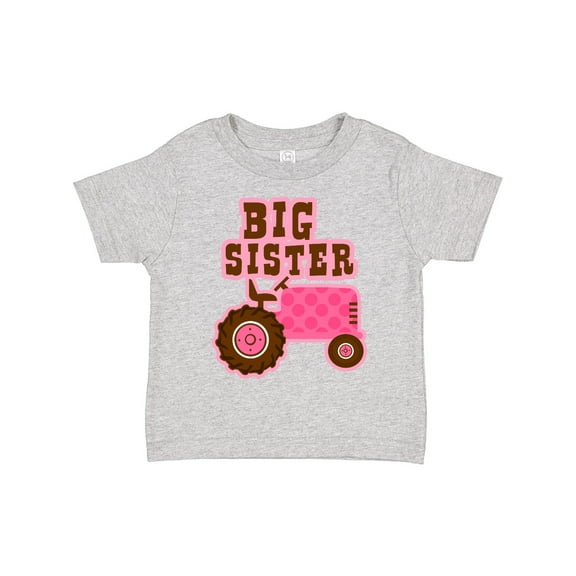 Inktastic Pink Tractor Big Sister Girls Toddler T-Shirt