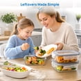 thumbnail image 5 of Sindcom 10Pack 22oz Glass Storage Containers with Lids, Glass Meal Prep Food Container Sets with Snap Airtight Lids for Microwave, Oven, Freezer and Dishwasher, 5 of 9