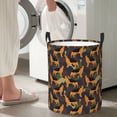 thumbnail image 5 of Rateoe German Shepherd Dog Pattern Round Laundry Hamper Basket, Tall Hamper Basket for Blanket Storage, Nursery Clothes Hamper for Laundry in Bedroom and College Dorm-Small, 5 of 6