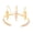 Gold-color, variant on Sparkling Crystal Claws Setting Lightweight Copper Bangle for Women Comfortable Daily Wear