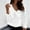 White, variant on AOOCHASLIY Clothes Sweaters Fashion Women's Solid Long Sleeve Pullove-Neck Casual Sweater Tops