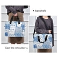 thumbnail image 6 of 16" Laptop Briefcase, Detachable Anti-Slip Shoulder Strap, Multi-Compartment Work Travel Bag Cute Cat in Blue, 6 of 8