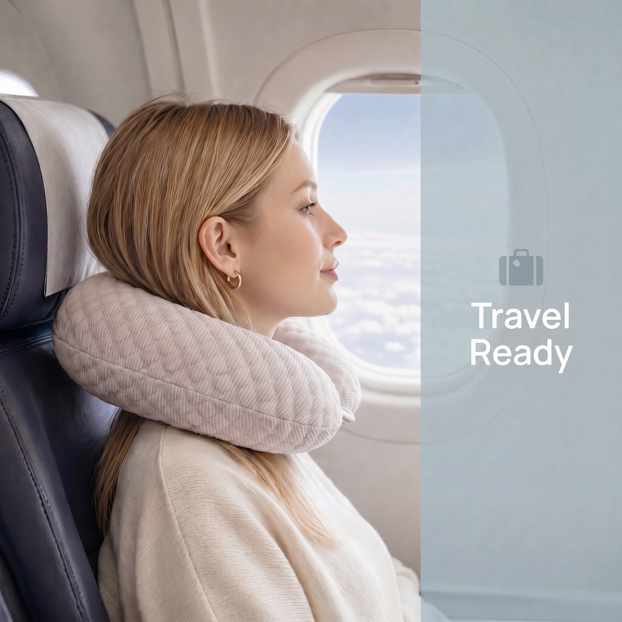 Unique Bargains Memory Foam U Shape Travel Neck Pillow for Office Naps Brown 12"x12"x4"