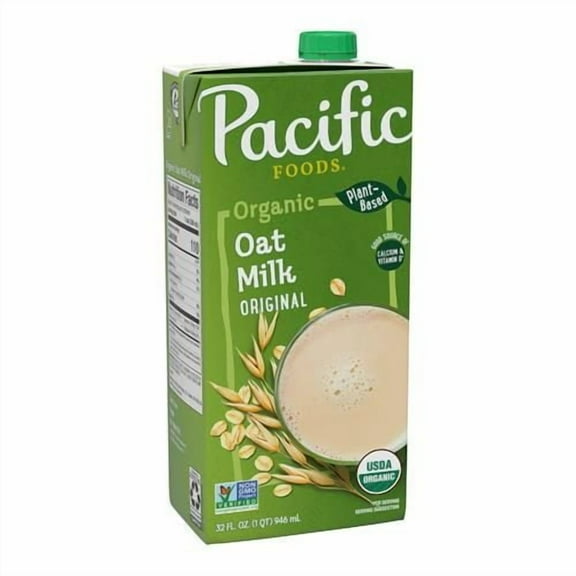 Pacific Foods Original Organic Oat Milk, Plant Based Milk, 32 Oz Carton - Pack of 2
