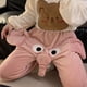 thumbnail image 4 of Pantalones de franela con bonitos y divertidos elefantes para niños y niñas, pantalones de pijama casuales sueltos con forma de pareja de elefantes voladores para invierno, 4 of 6
