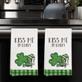 thumbnail image 3 of St Patricks Day Kitchen Towels, St Patricks Shamrock Towels Set of 4, St. Patrick's Day Clover Green Black Plaid Dish Towels Kitchen Collection, for Home Decor Irish Housewarming Gifts, 3 of 3