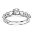 thumbnail image 5 of 10k White Gold 3 Stone Solitaire Lab Grown Diamond Teardrop Engagement Ring 3/4 Ct., 5 of 8