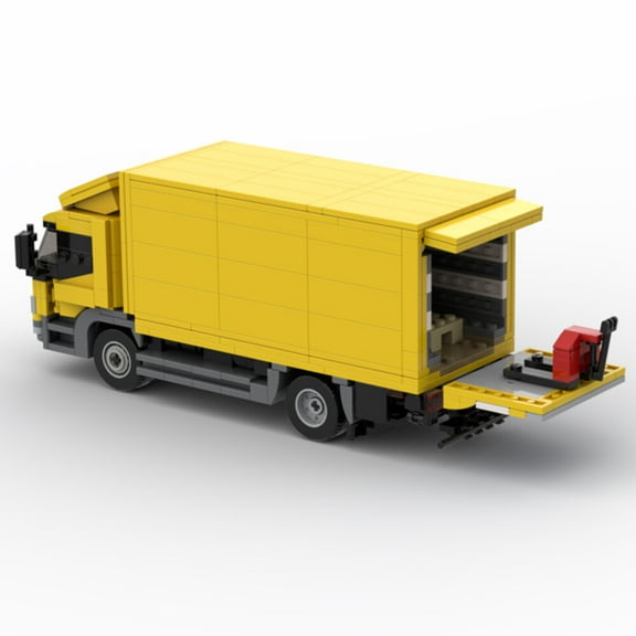 MOC-102534 Transport Truck Yellow Building Blocks Set Express Transporter Assembly Bricks Gift Toys 783pcs