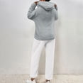 thumbnail image 7 of UAMVSH 2 Piece Fuzzy Fleece Hoodie Outfits for Women Plus Size Warm Hooded Pullover and Pant Plush Pajama Sets Winter Loungewear(4X-LargeGray 1), 7 of 7