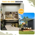 thumbnail image 5 of YODOLLA Outdoor Open-Sided Storage Shed, 8x6 Sheds & Outdoor Storage with 56 Sq. Ft Covered, 2-in-1 Tool Shed with Attached Hardtop Metal Pergola Gazebo, 5 of 8