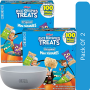 Kellogg's Rice Krispies Treats Halloween Mini Squares, 100 ct., 2 pk. with white bowl by OMA