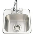 thumbnail image 1 of 13" x 13" x 6" Drop-In Bar Sink - with Ledge, Stainless Steel, 1 of 2