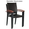 thumbnail image 4 of Costway 3 PCS Gas Fire Pit Chair Set 30'' Propane Gas Fireplace 50000BTU W/2 Rattan Chair, 4 of 10