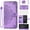 Purple, variant on Asuwish Screen Protector Included Mandala Flower Hard Shell Wallet Cell Phone Case with Tempered Glass Screen Protector for Google Pixel 8 Pro, Purple